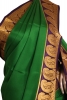 Traditional Contrast Pure Mysore Crepe Silk Saree